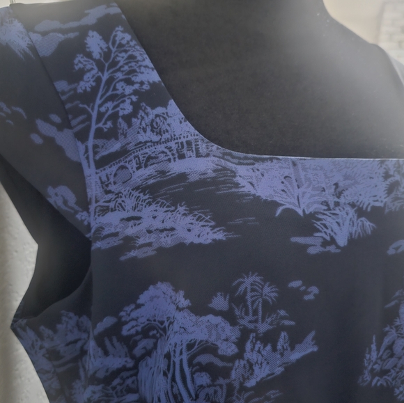 Ann Taylor NWT Floral Cap Sleeve Square Neck Sheath Dress Sz 14 - Picture 8 of 15